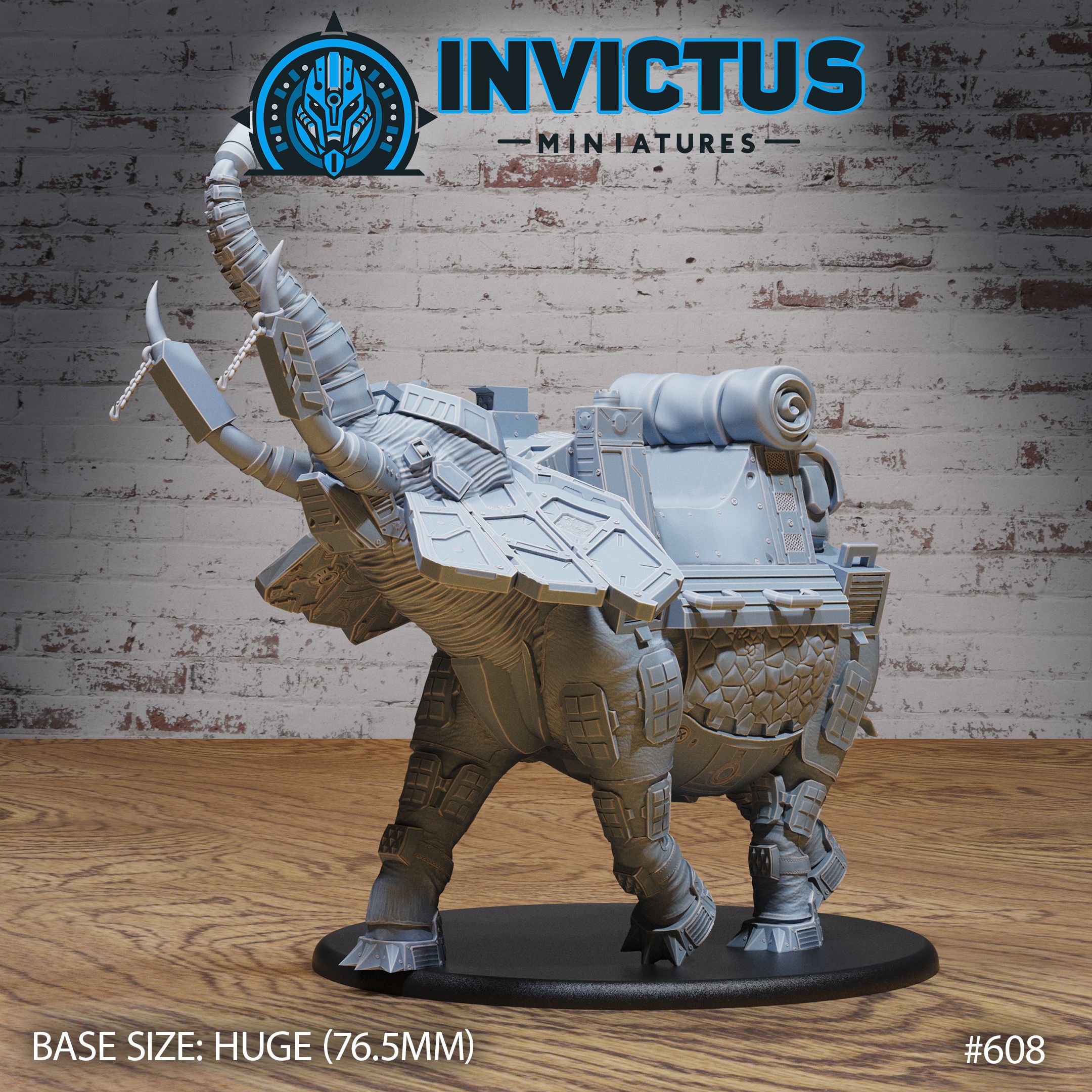 Borg Elephant Roar / Tusked Battle Machine / Mecha Steel Construct / Cyber Mammalia / Steampunk Infantry Monster / Invasion Beast Army / Cyberpunk Steam Technology / Sci-Fi Encounter